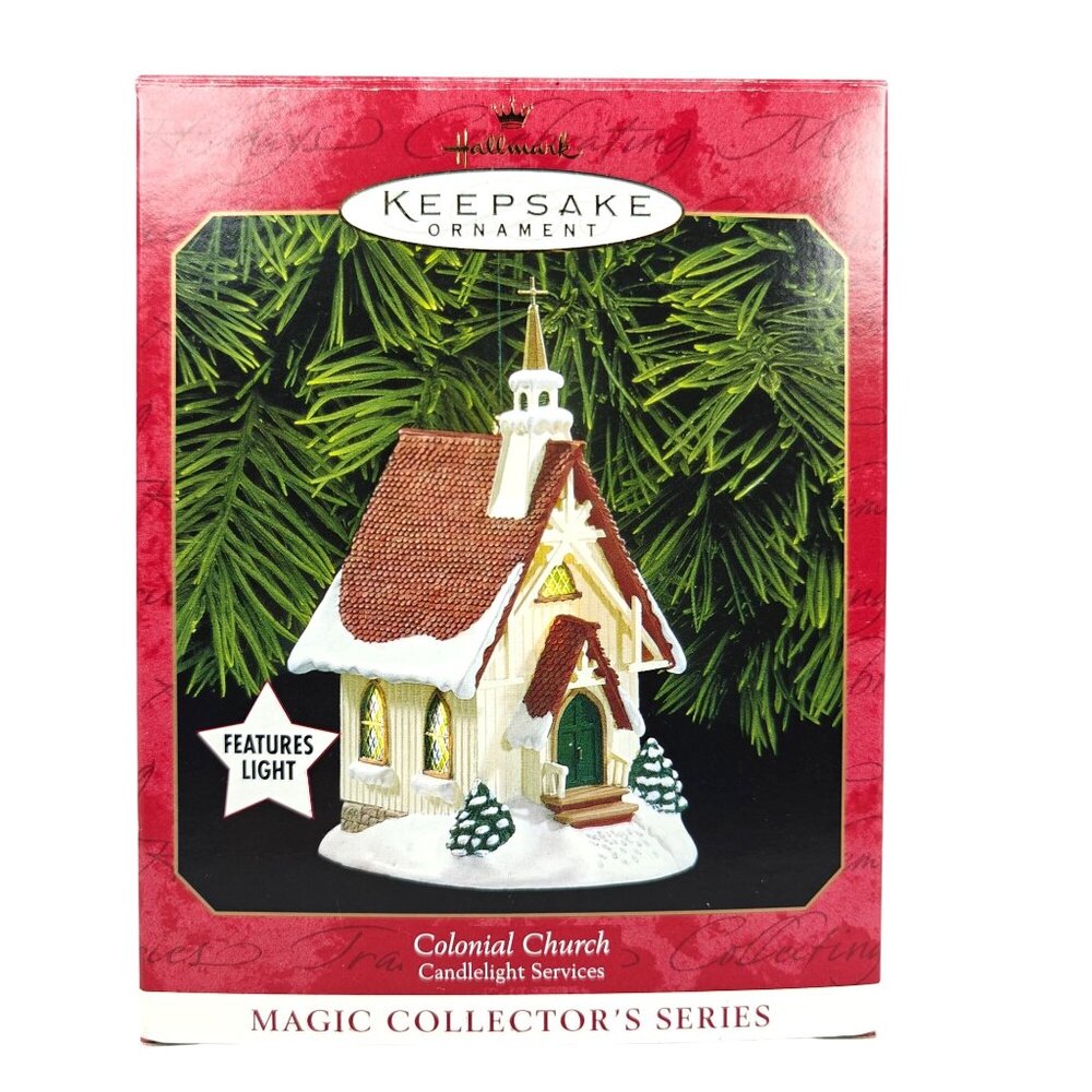 Vintage Hallmark Keepsake Ornament Colonial Church Candlelight Services